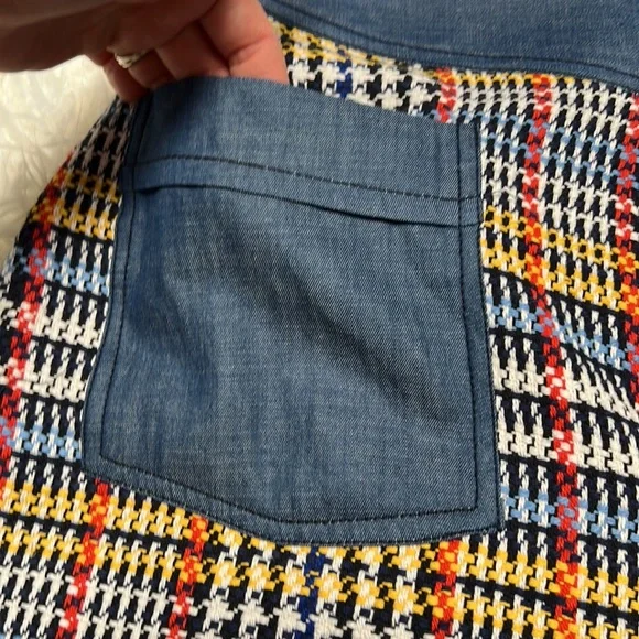 Zara Button Up Tweed Mini Skirt With Pockets And Frayed Hem - Picture 9 of 14